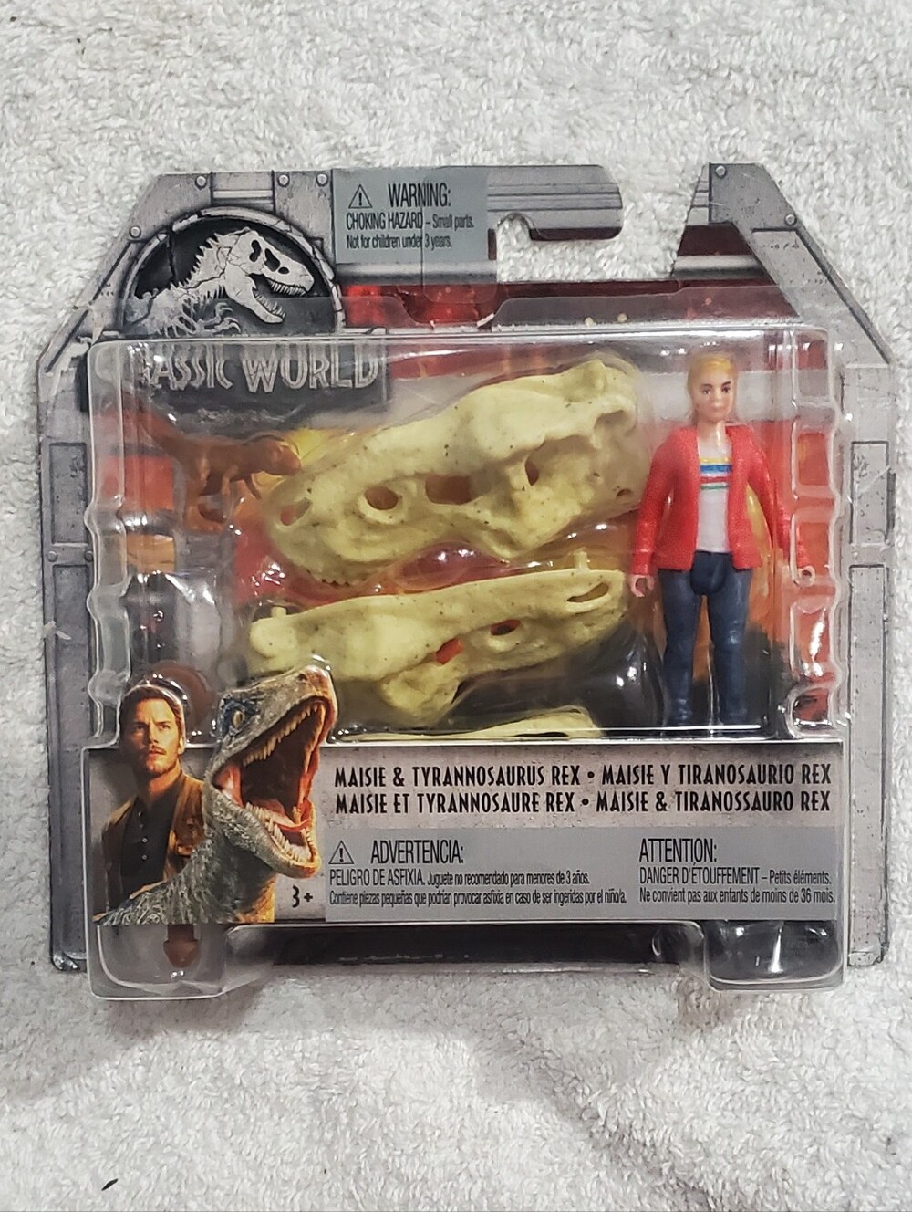 Mattel Classic World Maisie Figure with Yellow Dinosaur Skulls and Red Jacket